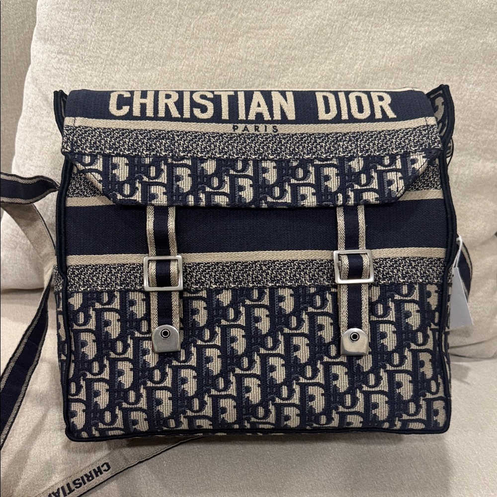 Dior Black and Cream Book Bag